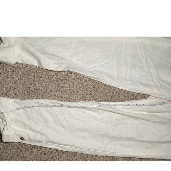 Roxy Cream Beach Pants - Size Small - Drawstring Waist - Picture 8 of 11